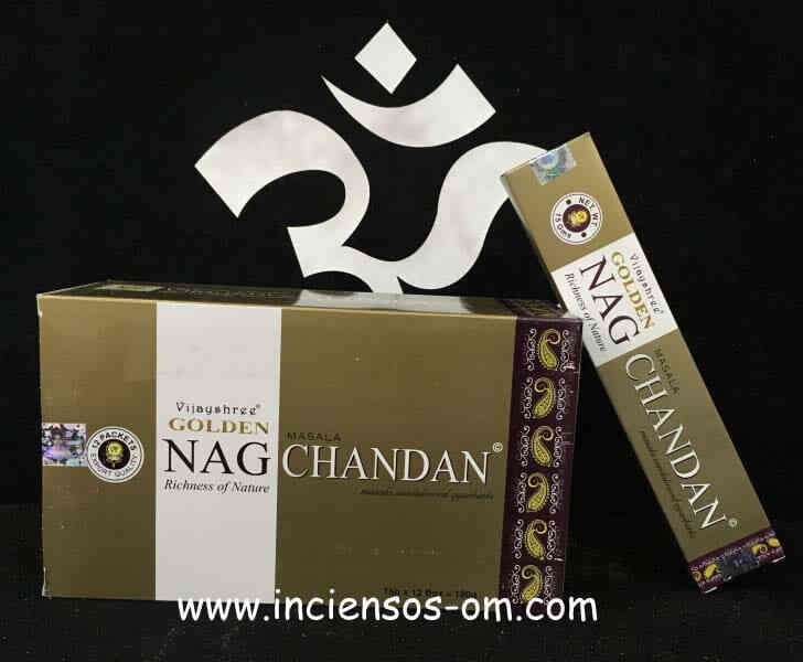 Incienso Golden Nag Chandan Dorado Sandalo Vijayshree